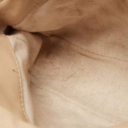 Pre Owned CH Carolina Herrera Beige Quilted Leather Chain Flap Shoulder Bag