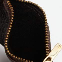 Pre Owned CH Carolina Herrera Teal Embossed Leather Trifold Compact Wallet
