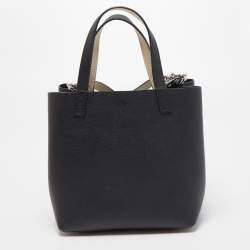 Pre Owned CH Carolina Herrera Black Leather Small Matryoshka Locked Shoulder Bag