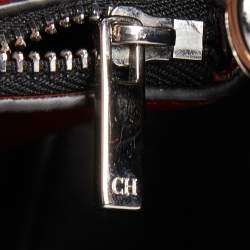 Pre Owned CH Carolina Herrera Black Leather Small Matryoshka Locked Shoulder Bag