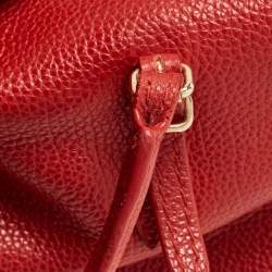 مملوكة مسبقًا CH Carolina Herrera Red Leather Tempo Collection Adagio Tote