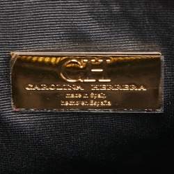 Pre Owned CH Carolina Herrera Black Quilted Leather Continental Pouch