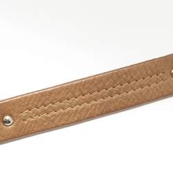 مملوكة مسبقًا CH Carolina Herrera Metallic Brown Monogram Embossed Leather Audrey Shoulder Bag