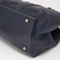 Pre Owned CH Carolina Herrera Blue Leather Andy Tote