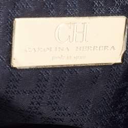 Pre Owned CH Carolina Herrera Blue Leather Andy Tote