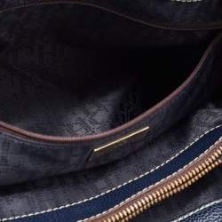 Pre Owned CH Carolina Herrera Blue Leather Andy Tote