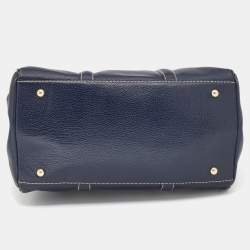 Pre Owned CH Carolina Herrera Blue Leather Andy Tote