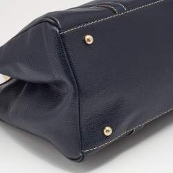 Pre Owned CH Carolina Herrera Blue Leather Andy Tote