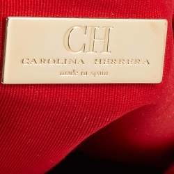 Pre Owned CH Carolina Herrera Navy Blue Leather Tassel Hobo