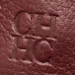 Pre Owned حقيبة يد كارولينا هيريرا قفل ماترايوشكا جلد وكانفاس مقوى مونوغرامى وردية / بيج 