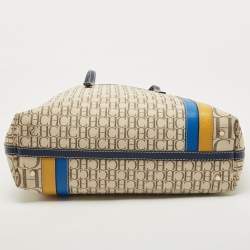 مملوكة مسبقًا حقيبة يد شوبر سى أتش كارولينا هيريرا جلد وكانفاس مونوغرامى وكانفاس مونوغرامى بنى 