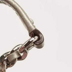 Pre Owned حقيبة  سي أتش كارولينا هيريرا باكيت  جلد منقوش بني داكن بفيونكة