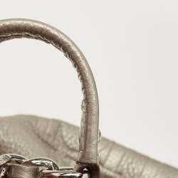 Pre Owned حقيبة  سي أتش كارولينا هيريرا باكيت  جلد منقوش بني داكن بفيونكة