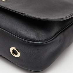 Pre Owned CH Carolina Herrera Black Leather New Baltazar Flap Shoulder Bag