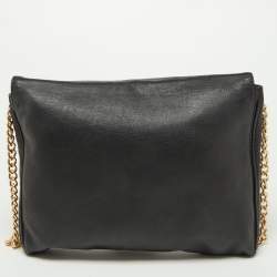 مملوكة مسبقًا CH Carolina Herrera Black Leather Flap Shoulder Bag