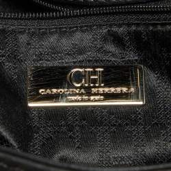 مملوكة مسبقًا CH Carolina Herrera Black Leather Flap Shoulder Bag