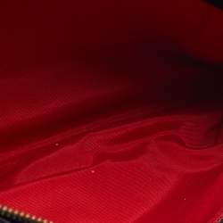 Pre Owned CH Carolina Herrera Black Monogram Leather Shoulder Bag