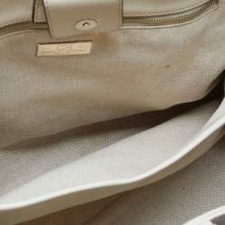 Pre Owned CH Carolina Herrera Cream Leather Tote