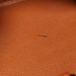 Pre Owned CH Carolina Herrera Brown Monogram Leather Matryoshka Tote