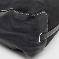 Pre Owned CH Carolina Herrera Black Nubuck and Leather Chain Hobo