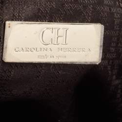 Pre Owned Carolina Herrera Brown Leather Flap Chain Shoulder Bag