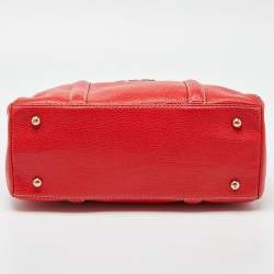 Pre Owned حقيبة كارولينا هيريرا ماتيو جلد بني صغيرة محببة