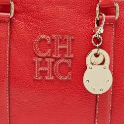 Pre Owned حقيبة كارولينا هيريرا ماتيو جلد بني صغيرة محببة