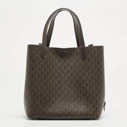 CH Carolina Herrera Choco Brown Signature Coated Canvas and Leather Matryoshka Padlock Tote