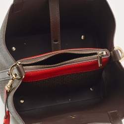 CH Carolina Herrera Choco Brown Signature Coated Canvas and Leather Matryoshka Padlock Tote