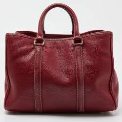 Pre Owned CH Carolina Herrera Red Leather Matteo Tote