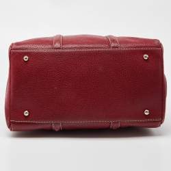 Pre Owned CH Carolina Herrera Red Leather Matteo Tote