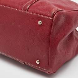Pre Owned CH Carolina Herrera Red Leather Matteo Tote