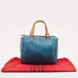 Pre Owned CH Carolina Herrera Teal Blue Leather Andy Boston Bag