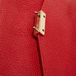مملوكة مسبقًا CH Carolina Herrera Red Leather Small Minuetto Top Handle Bag