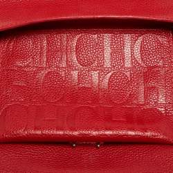 مملوكة مسبقًا CH Carolina Herrera Red Leather Small Minuetto Top Handle Bag