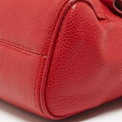 مملوكة مسبقًا CH Carolina Herrera Red Leather Small Minuetto Top Handle Bag