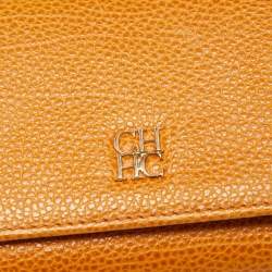 CH Carolina Herrera Tan Leather Continental Wallet