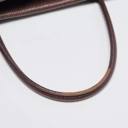 Pre Owned Carolina Herrera Brown Leather Minuetto Flap Top Handle Bag