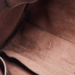 Pre Owned Carolina Herrera Brown Leather Minuetto Flap Top Handle Bag