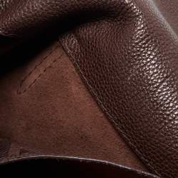 Pre Owned Carolina Herrera Brown Leather Minuetto Flap Top Handle Bag