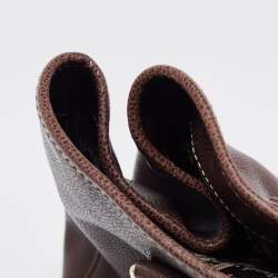 Pre Owned CH Carolina Herrera Brown Grained Leather Matteo Tote