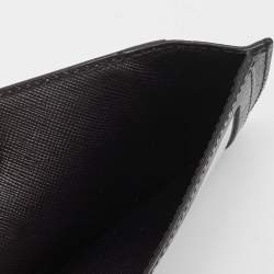 Pre Owned CH Carolina Herrera Black Leather ID Card Holder