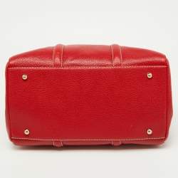 Pre Owned CH Carolina Herrera Red Leather Matteo Tote