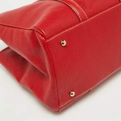 Pre Owned CH Carolina Herrera Red Leather Matteo Tote