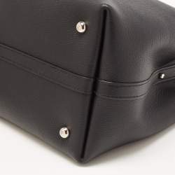 Pre Owned CH Carolina Herrera Black Leather Small Matryoshka Locked Tote