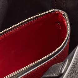 Pre Owned CH Carolina Herrera Black Leather Small Matryoshka Locked Tote