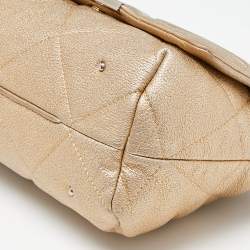 مملوكة مسبقًا حقيبة كتف كارولينا هيريرا جلد منقوش أسود قلاب ذات سلسلة