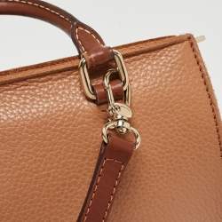 Pre Owned CH Carolina Herrera Tricolor Leather Top Handle Bag