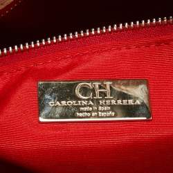 Pre Owned CH Carolina Herrera Tricolor Monogram Canvas and Leather Matryoshka Locked Bucket Bag