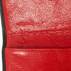 Pre Owned CH Carolina Herrera Black Leather Flap Trifold Continental Wallet